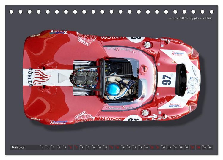 Produktbild: Legenden des Rennsports Historic Sports Cars 1960-1975 (Tischkalender 2026 DIN A5 quer), CALVENDO Monatskalender