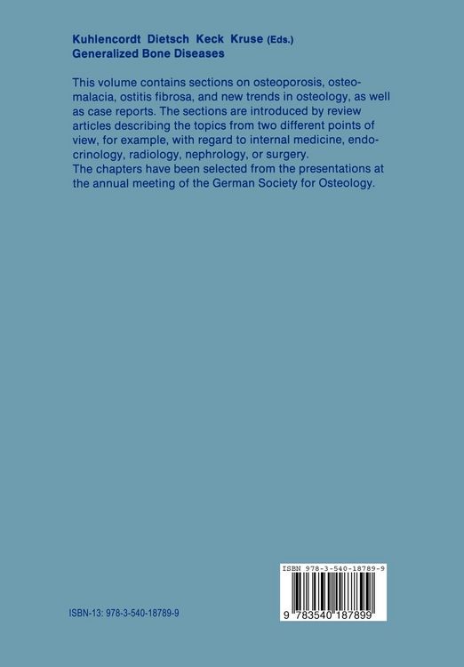 Produktbild: Generalized Bone Diseases