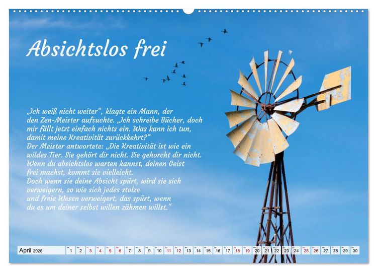 Produktbild: Und der Zen-Meister sprach (Wandkalender 2026 DIN A2 quer), CALVENDO Monatskalender