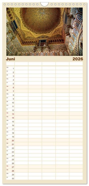 Produktbild: Familienplaner 2026 - Sevilla - Unterwegs in Spanien mit 5 Spalten (Wandkalender, 21 x 45 cm) CALVENDO