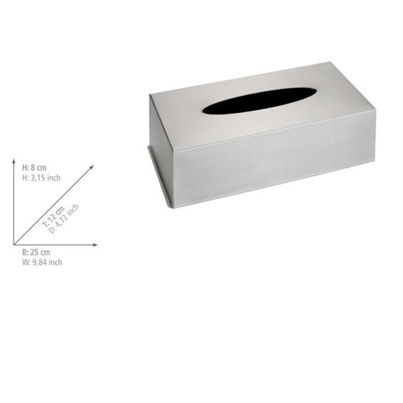 BENE Edelstahl-Kosmetiktuchspender 28329-2 – Hochglänzend, SUS304, Wandmontage Oder Stehend