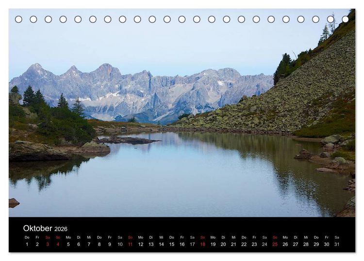 Produktbild: Der Dachstein - Massiv in den Alpen (Tischkalender 2026 DIN A5 quer), CALVENDO Monatskalender