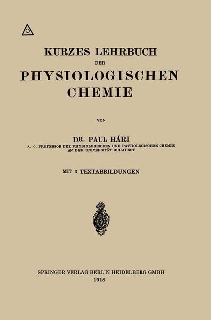 Produktbild: Kurzes Lehrbuch der Physiologischen Chemie