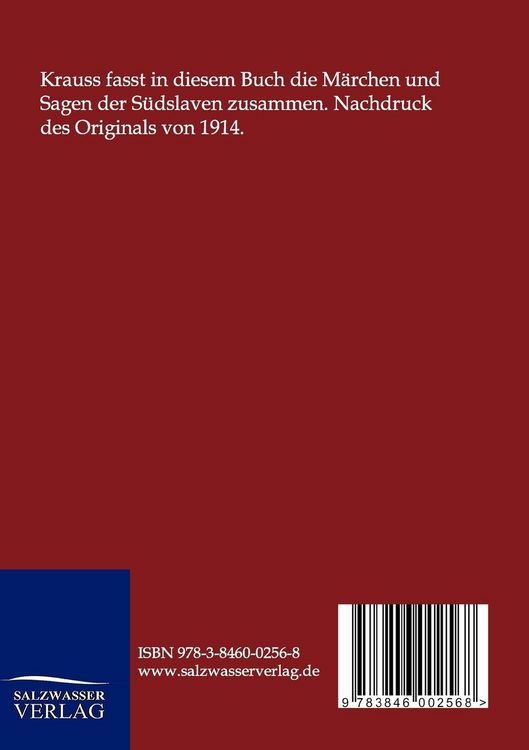 Produktbild: Tausend Sagen und M&auml;rchen der S&uuml;dslaven