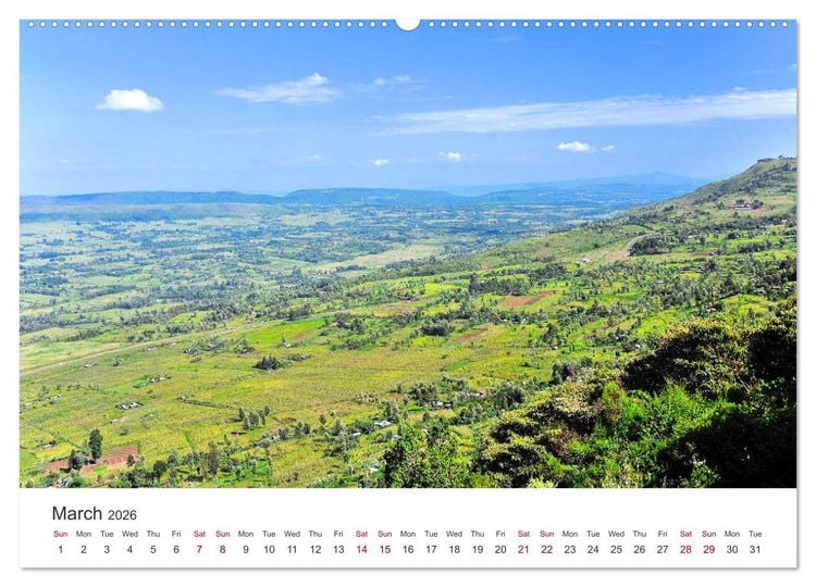 Produktbild: Kenya - a country like Africa (High Quality Premium Wall Calendar 2026 DIN A2 landscape),CALVENDO 12 Month Wall Calendar