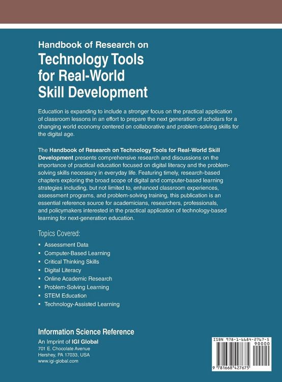 Produktbild: Handbook of Research on Technology Tools for Real-World Skill Development, VOL 2