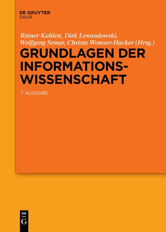 Produktbild: Grundlagen der Informationswissenschaft