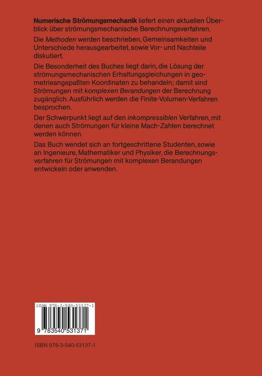 Produktbild: Numerische Str&ouml;mungsmechanik