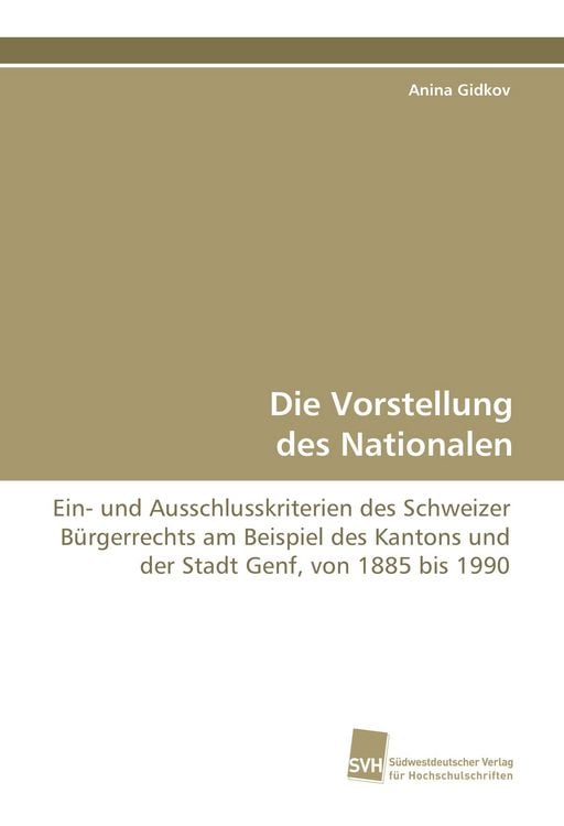 Produktbild: Die Vorstellung des Nationalen