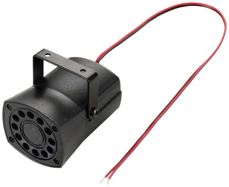 Produktbild: TRU COMPONENTS TC-10302760 Piezo-Signalgeber Ger&auml;usch-Entwicklung: 105 dB Spannung: 12 V/DC Sirenenton 1 St.