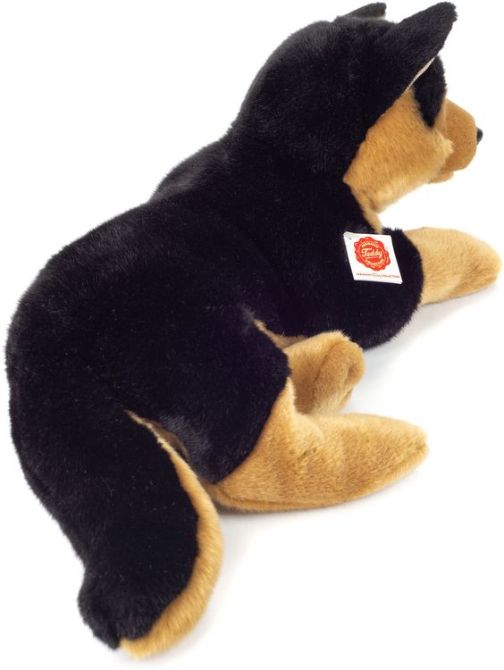 Produktbild: Teddy Hermann 91964 - Sch&auml;ferhund liegend, 45 cm, Hund, Pl&uuml;schtier