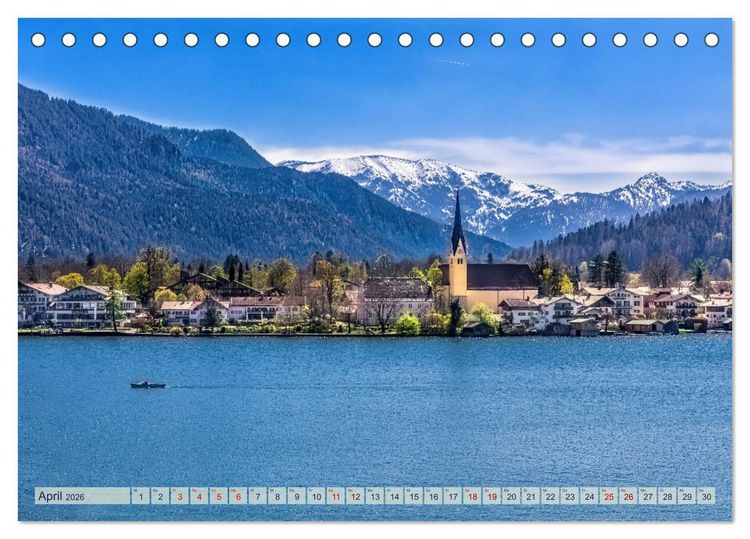 Produktbild: Malerischer Tegernsee (Tischkalender 2026 DIN A5 quer), CALVENDO Monatskalender