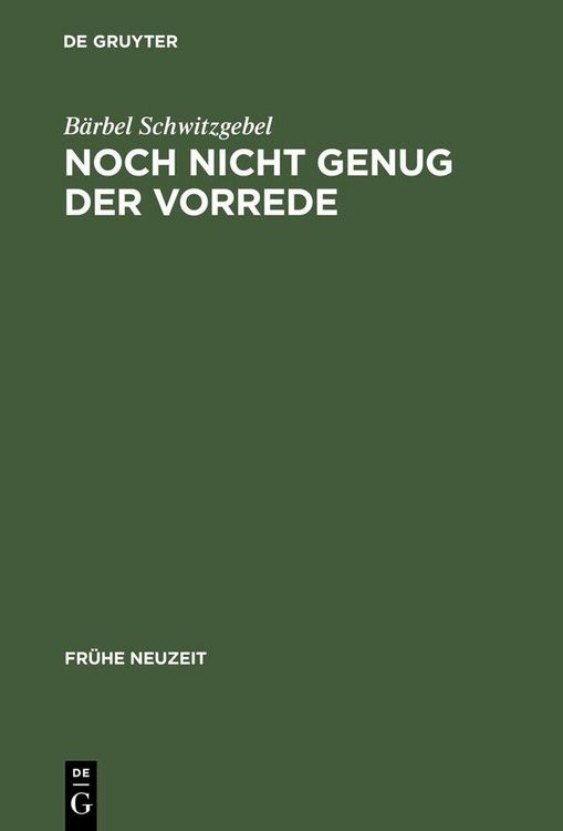 Produktbild: Noch nicht genug der Vorrede