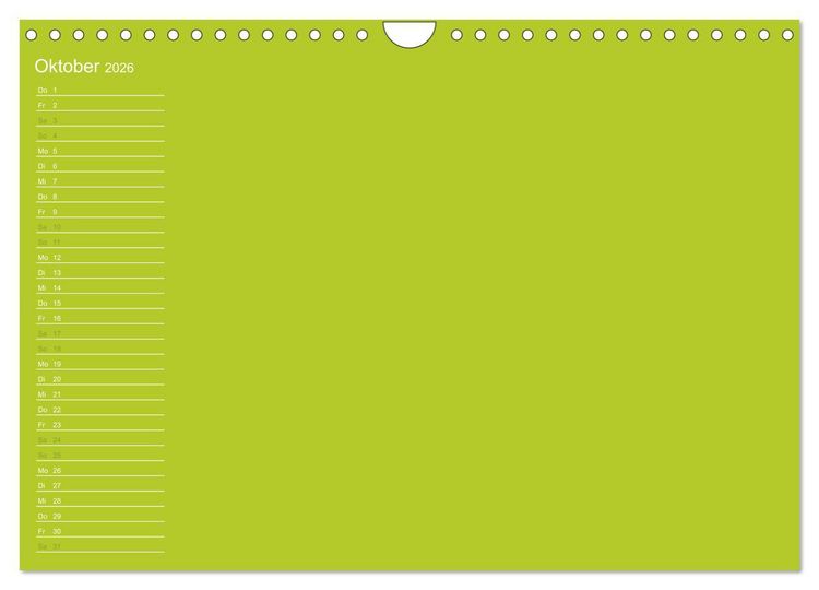 Produktbild: Bastel-Geburtstagskalender gr&uuml;n / Geburtstagskalender (Wandkalender 2026 DIN A4 quer), CALVENDO Monatskalender