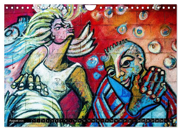 Produktbild: Street art D&uuml;sseldorf Michael Jaster (Wandkalender 2026 DIN A4 quer), CALVENDO Monatskalender
