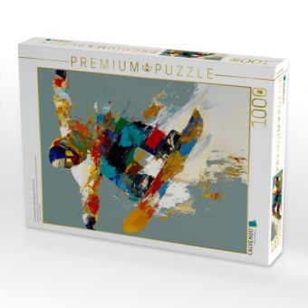 Produktbild: CALVENDO Puzzle Snowboarden, wo Bewegung zur Kunst wird | 1000 Teile Lege-Gr&ouml;&szlig;e 64x48cm Foto-Puzzle f&uuml;r gl&uuml;ckliche Stunden