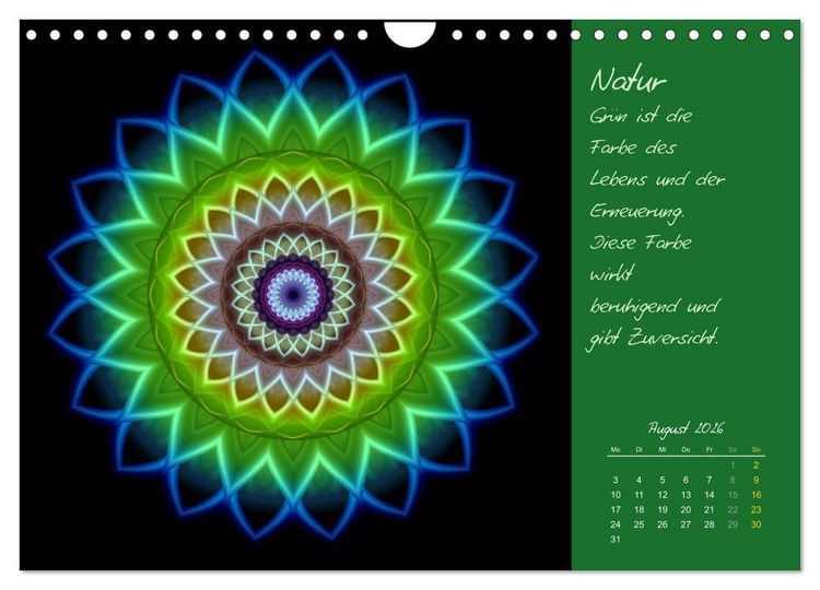 Produktbild: Kleine Chakrenlehre (Wandkalender 2026 DIN A4 quer), CALVENDO Monatskalender