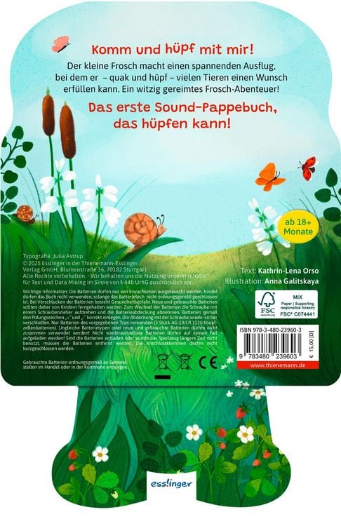 Produktbild: Mein H&uuml;pf-Sound-Buch: H&uuml;pf, kleiner Frosch, h&uuml;pf!
