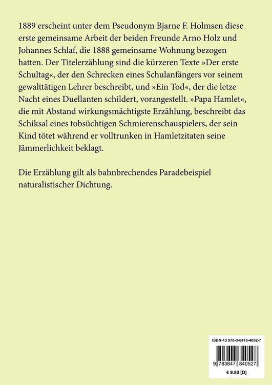 Produktbild: Papa Hamlet (Gro&szlig;druck)