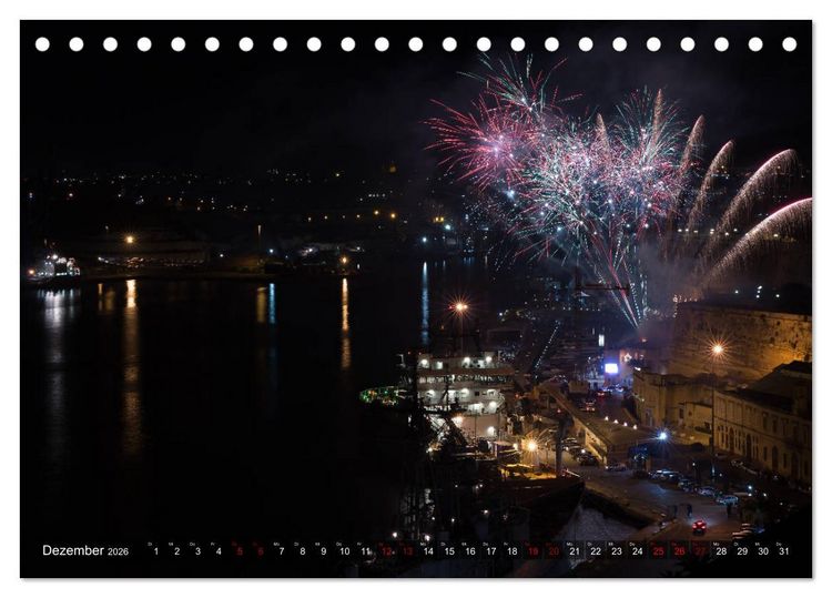Produktbild: Valletta - Morbide Sch&ouml;nheit im Mittelmeer (Tischkalender 2026 DIN A5 quer), CALVENDO Monatskalender