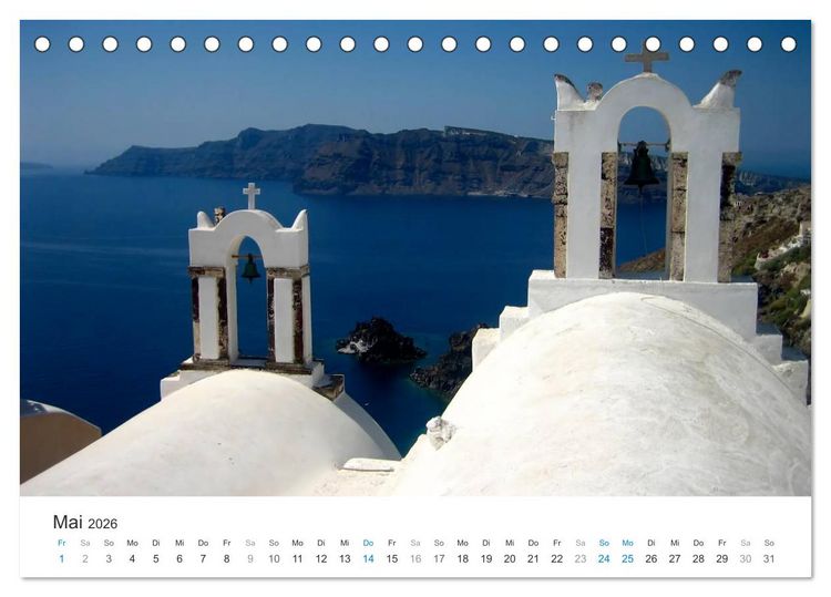 Produktbild: Hellas - ein Meer der Farben (Tischkalender 2026 DIN A5 quer), CALVENDO Monatskalender