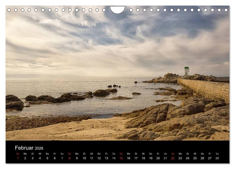 Produktbild: Bretagne entlang der K&uuml;ste (Wandkalender 2026 DIN A4 quer), CALVENDO Monatskalender
