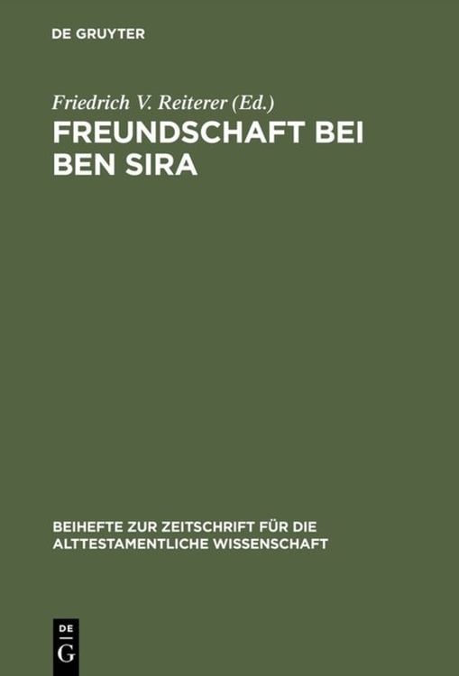 Produktbild: Freundschaft bei Ben Sira