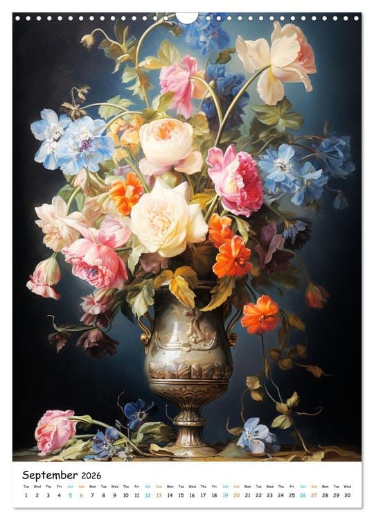 Produktbild: Blossoms & Vases (Wall Calendar 2026 DIN A3 portrait), CALVENDO 12 Month Wall Calendar