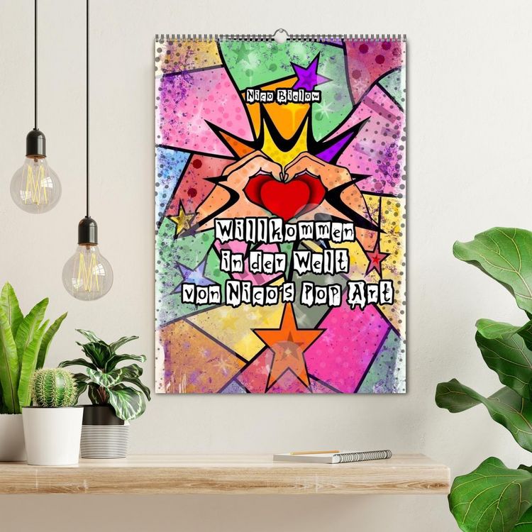 Produktbild: Willkommen in der Welt von Nico&acute;s Pop Art (Wandkalender 2026 DIN A2 hoch), CALVENDO Monatskalender