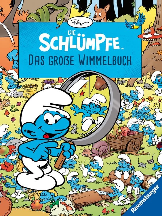 Produktbild: Die Schl&uuml;mpfe - Das gro&szlig;e Wimmelbuch