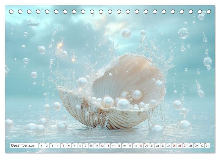 Produktbild: Sandgefl&uuml;ster und Muschelzauber (Tischkalender 2026 DIN A5 quer), CALVENDO Monatskalender
