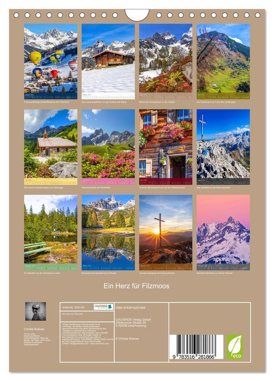 Produktbild: Ein Herz f&uuml;r Filzmoos (Wandkalender 2026 DIN A4 hoch), CALVENDO Monatskalender