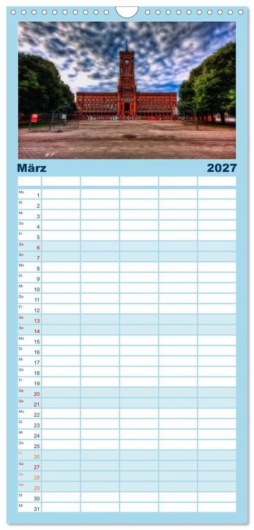 Produktbild: Familienplaner 2027 - Berlin mit 5 Spalten (Wandkalender, 21 x 45 cm) CALVENDO