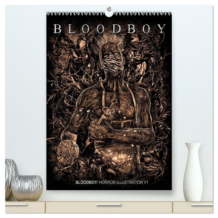 Produktbild: BLOODBOY/ HORROR ILLUSTRATION V1 (hochwertiger Premium Wandkalender 2026 DIN A2 hoch), Kunstdruck in Hochglanz