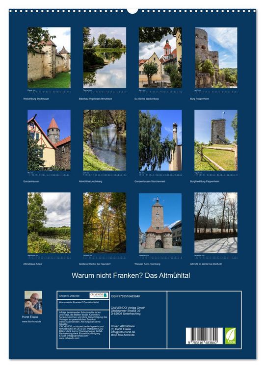 Produktbild: Warum nicht Franken? Das Altm&uuml;hltal (hochwertiger Premium Wandkalender 2026 DIN A2 hoch), Kunstdruck in Hochglanz
