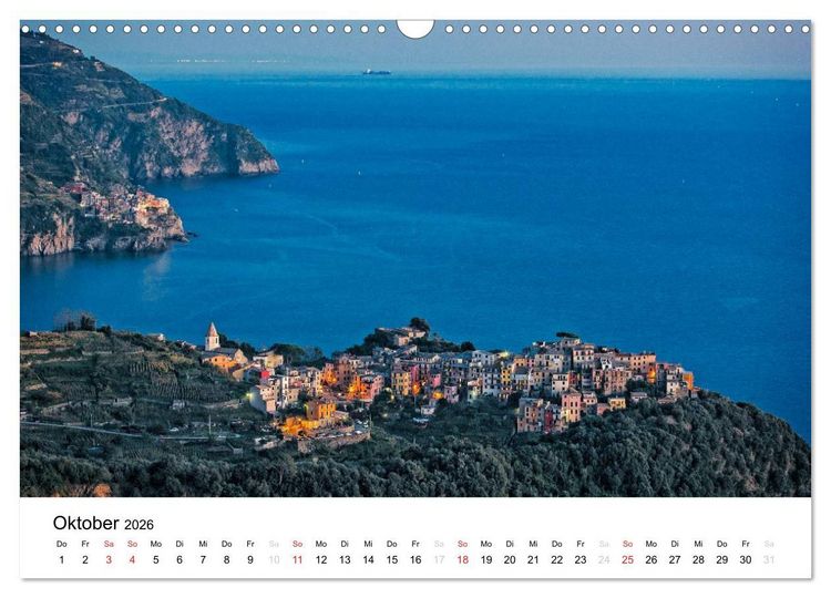 Produktbild: Blick auf die Ligurische K&uuml;ste (Wandkalender 2026 DIN A3 quer), CALVENDO Monatskalender