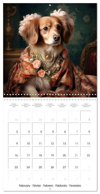 Produktbild: Des chiens styl&eacute;s (Calendrier mural carr&eacute; 2026 30x30 cm) Calendrier double avec une page pour vos prises de notes