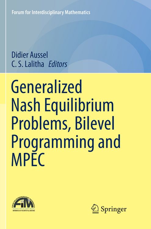 Produktbild: Generalized Nash Equilibrium Problems, Bilevel Programming and MPEC