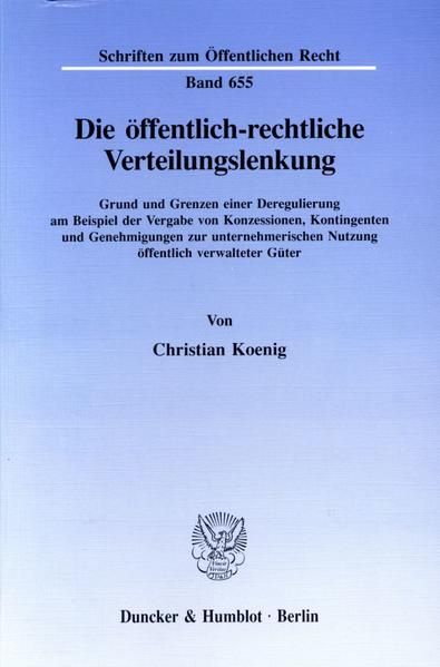 Produktbild: Die &ouml;ffentlich-rechtliche Verteilungslenkung.