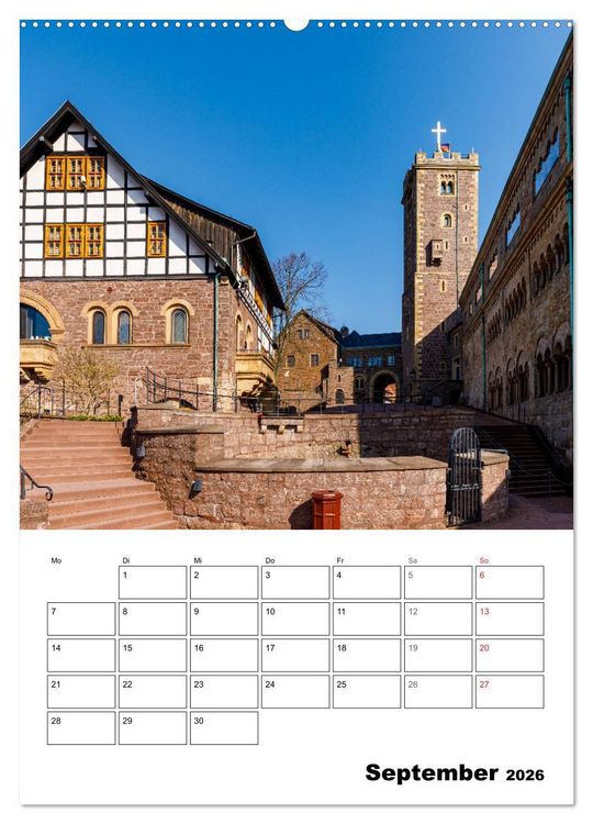Produktbild: Die Th&uuml;ringer Wartburg (Wandkalender 2026 DIN A2 hoch), CALVENDO Monatskalender