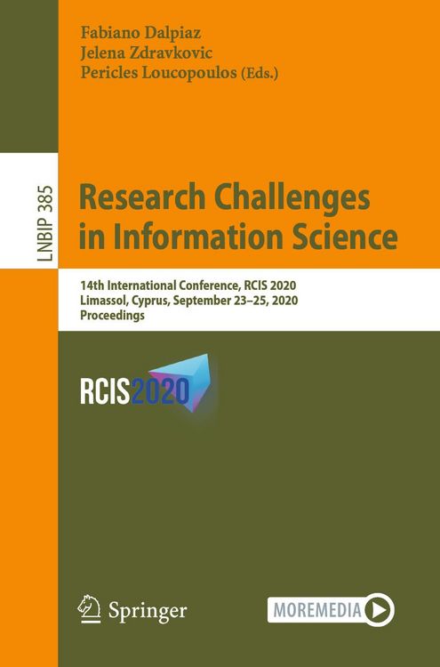 Produktbild: Research Challenges in Information Science