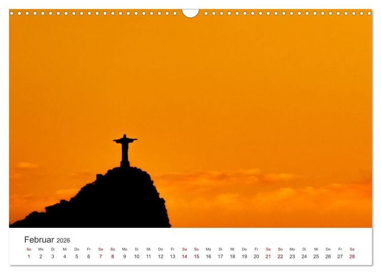 Produktbild: Brasilien - Karnevale, Fu&szlig;ball und Regenw&auml;lder. (Wandkalender 2026 DIN A3 quer), CALVENDO Monatskalender