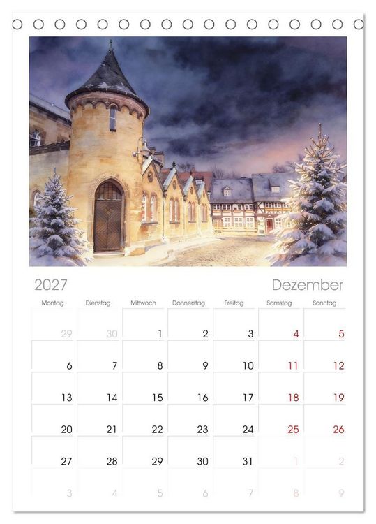 Produktbild: Tischplaner 2027 - Die sch&ouml;nsten Altst&auml;dte in Niedersachsen (A5 Tischkalender zum Aufstellen) CALVENDO