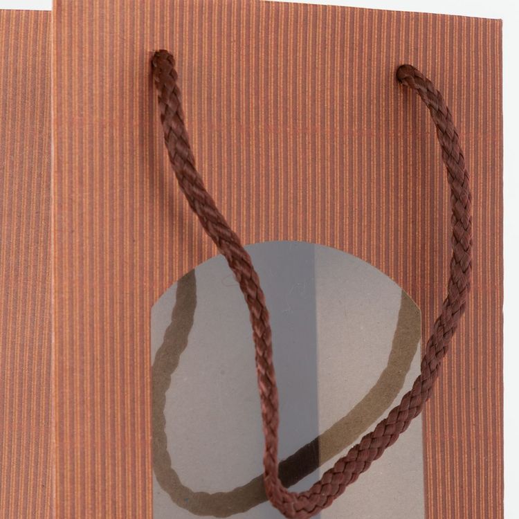 Produktbild: Idena Flaschentasche mit Fenster kupfer 10x36x8cm 210g/m&sup2;
