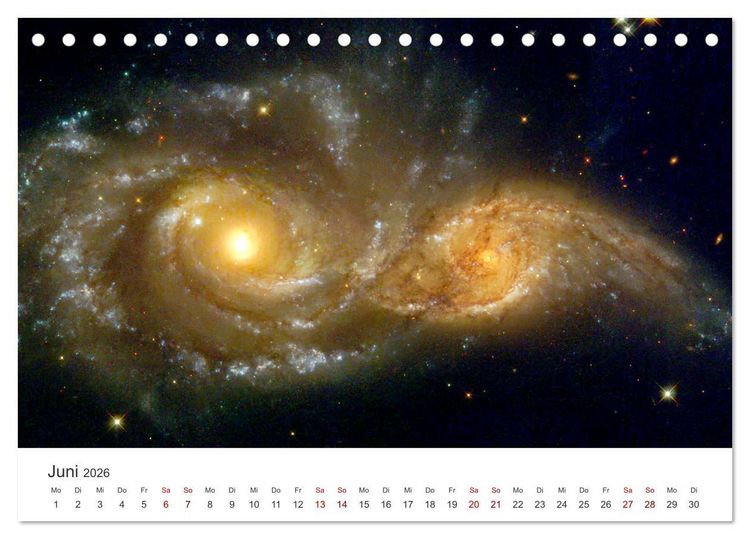 Produktbild: Nebel & Galaxien - Faszination Weltraum (Tischkalender 2026 DIN A5 quer), CALVENDO Monatskalender