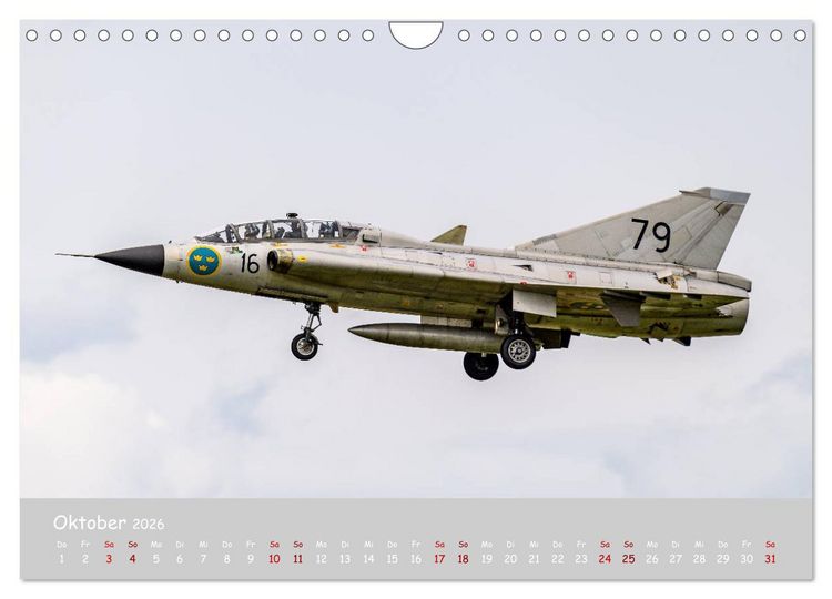 Produktbild: Saab Airpower (Wandkalender 2026 DIN A4 quer), CALVENDO Monatskalender