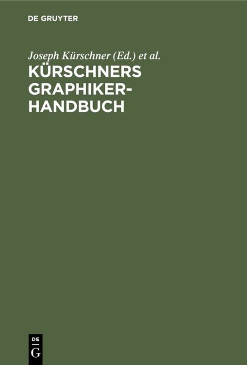 Produktbild: K&uuml;rschners Graphiker-Handbuch