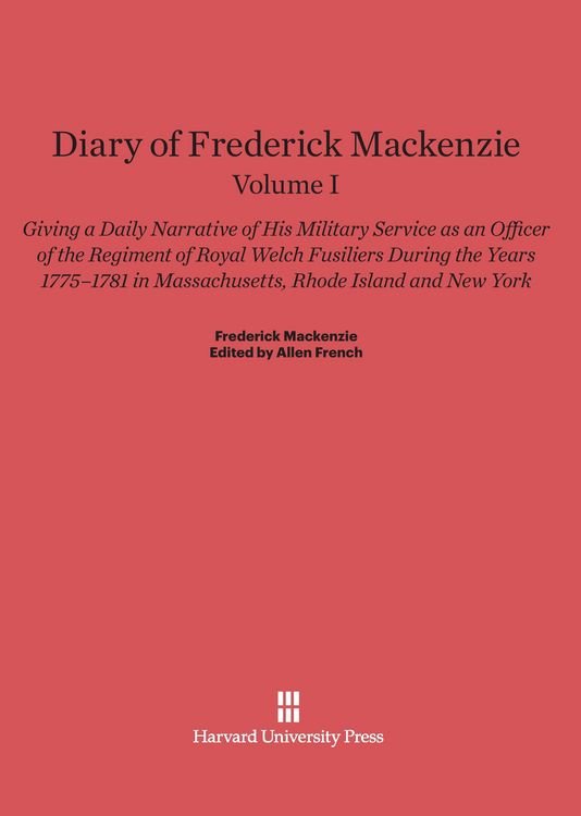 Produktbild: Diary of Frederick Mackenzie, Volume I