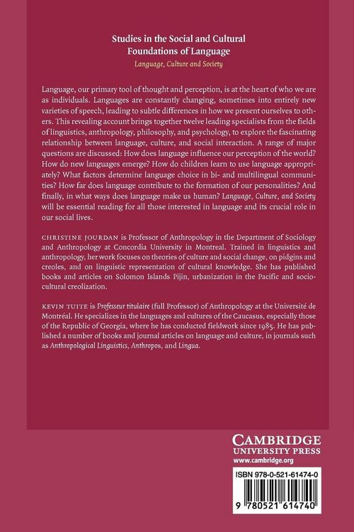 Produktbild: Language, Culture, and Society