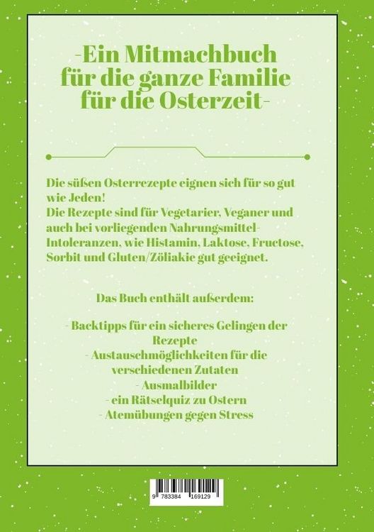 Produktbild: S&uuml;&szlig;e Rezepte, Ausmalbilder, R&auml;tselquiz und Entspannungs&uuml;bungen in der Osterzeit